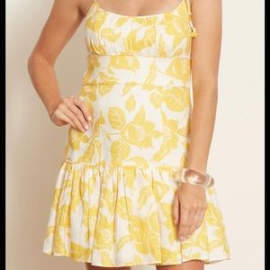 Zimmermann Bella Fit Flare Mini Dress Yellow Floral- Brand New! - Size 1